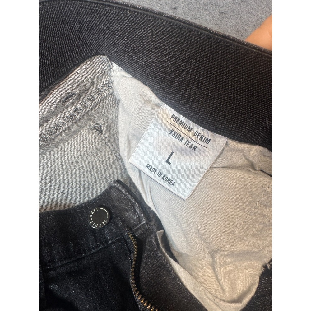 Sira Jean Womens L Gray Denim Mid Rise Frayed Hem Skinny Jeans - Picture 4 of 16